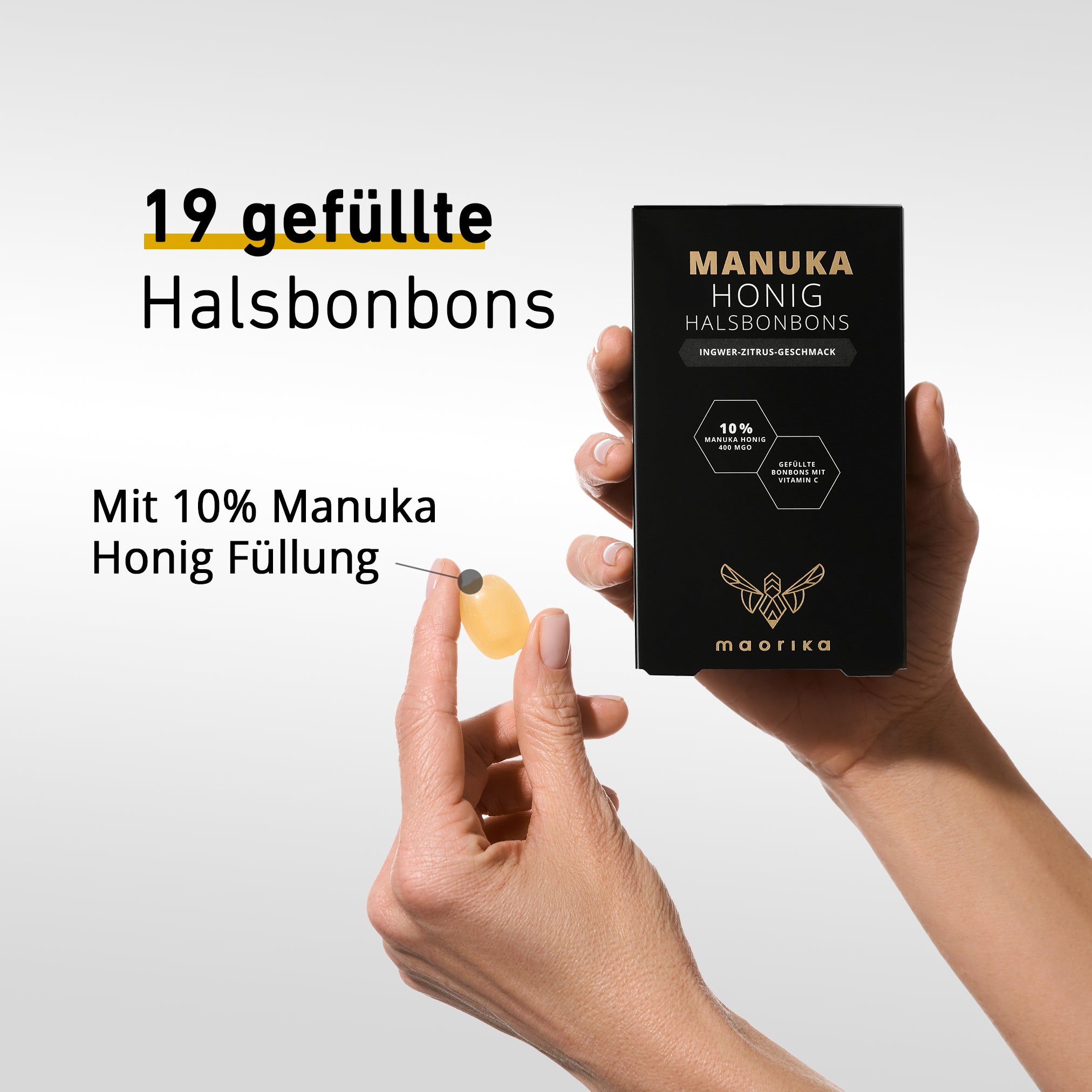 Bonbons pour la gorge Manuka - gingembre agrumes