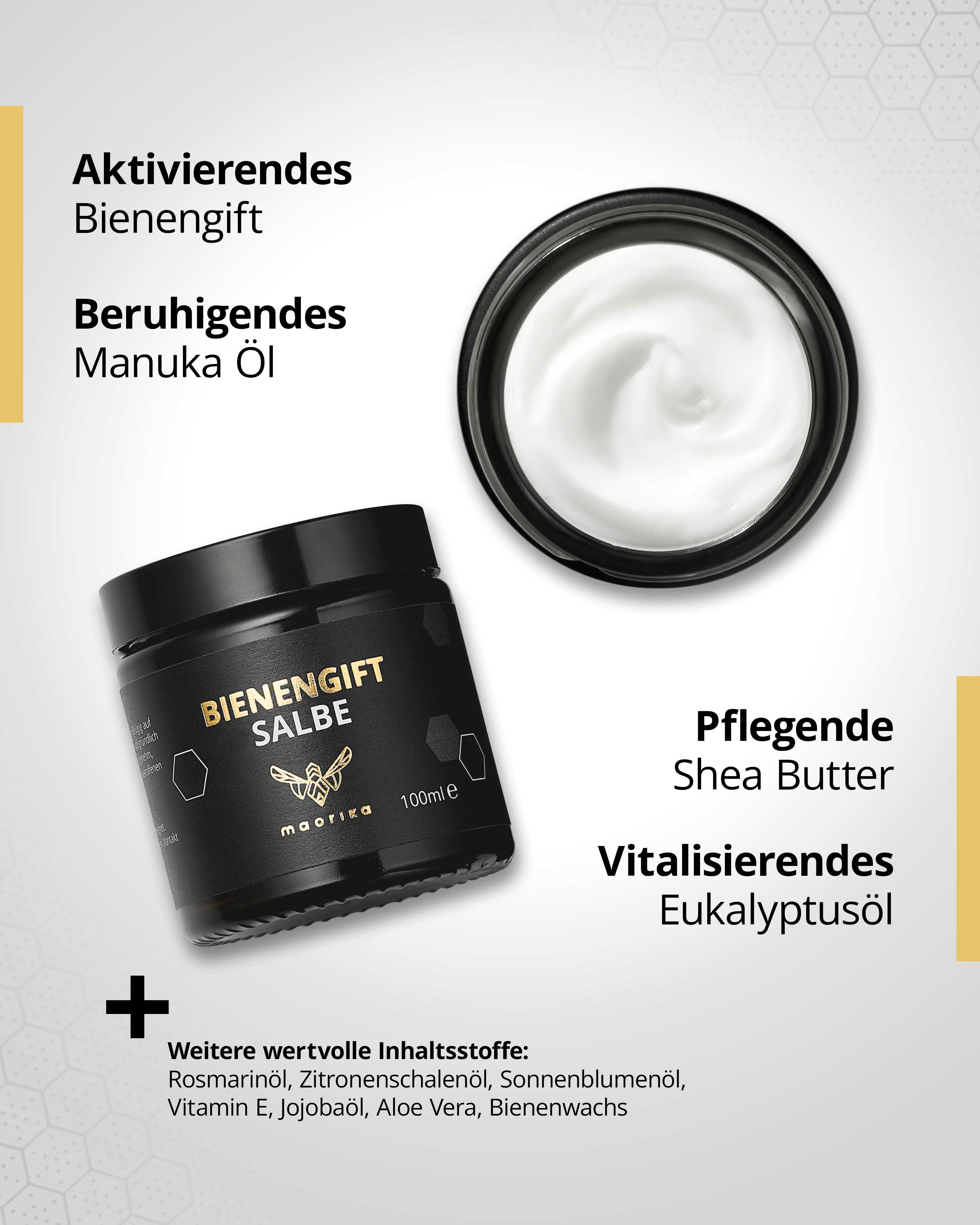 Bienengiftsalbe mit Manuka-Öl